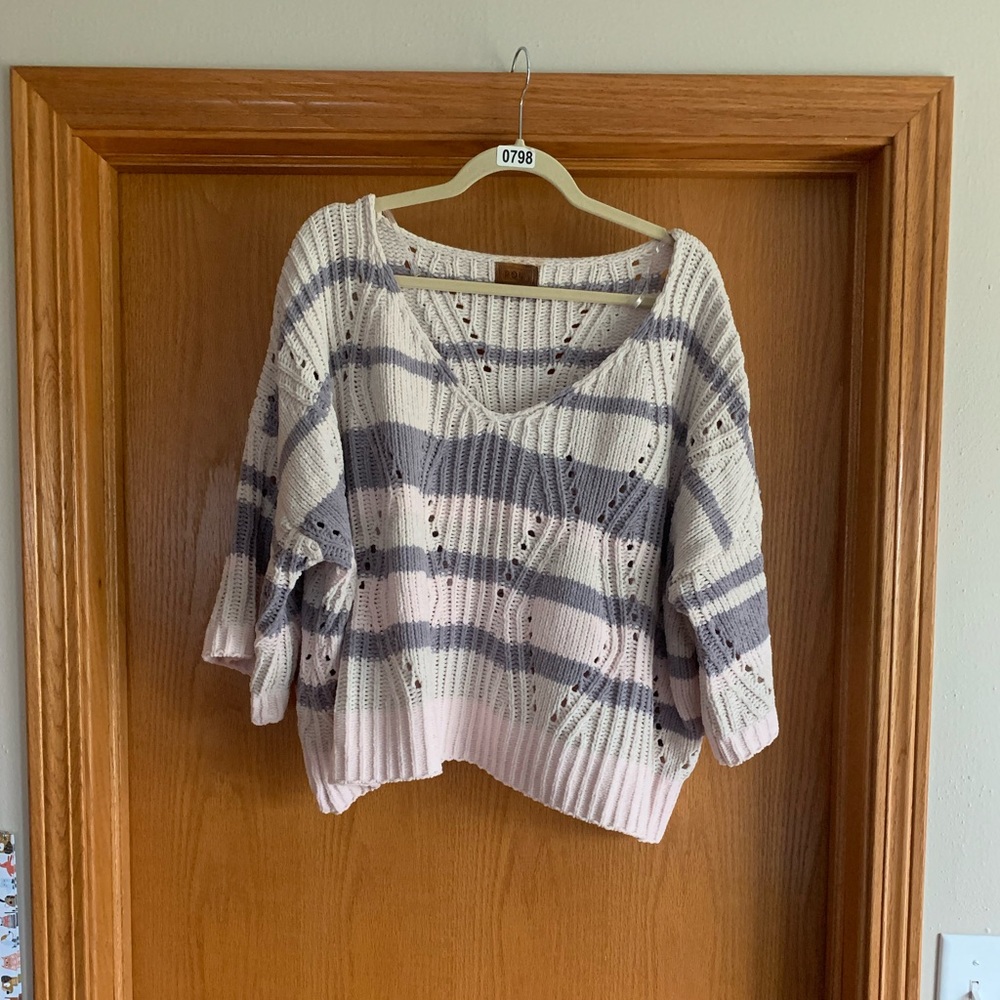POL cropped knit sweater